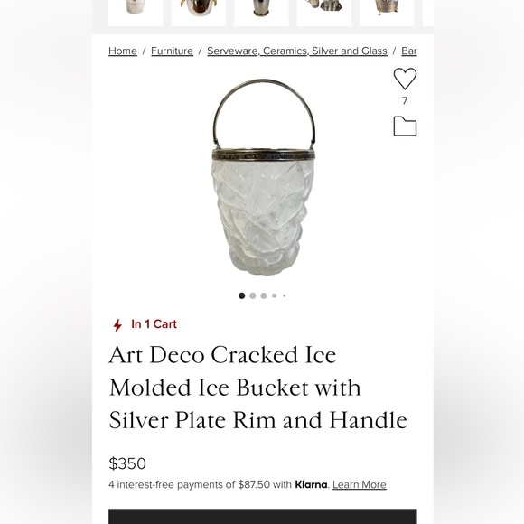 Vintage Ice Bucket with Silver handle - Picture 7 of 7